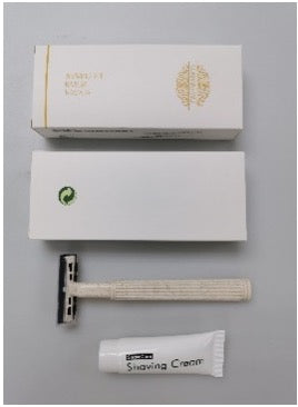 Connaissance Gold & White Green Shaving Kit in Paper Box, 10g Shaving Cream - Suitality