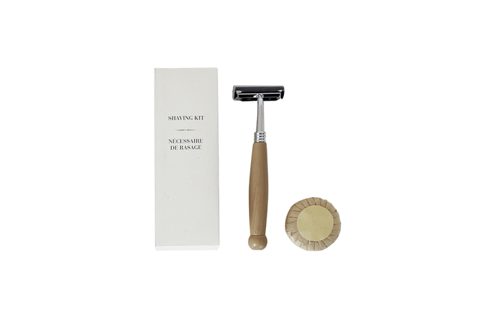 Luxury Pre-Cut FSC Paper Box Shaving Kit with Wooden Razor – Box of 200