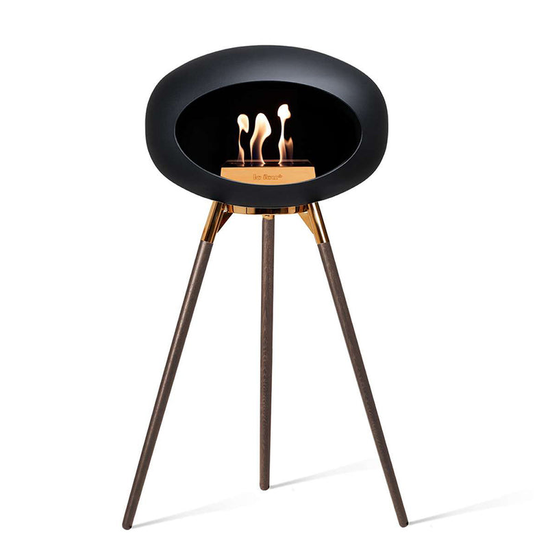 Le Feu Ground Wood High 79cm Black/Rose Gold/Smoked Oak