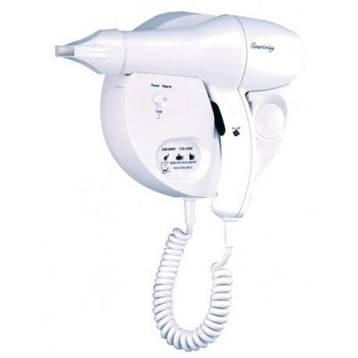 Courtoisy hair-dryer white 12 W white base circ breaker spiral cord - Suitality