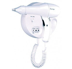 HAIRDRYER COURTOISY WALL-MOUNTED 1200W WHITE SHAVER SOCKET SPI. CORD - Suitality