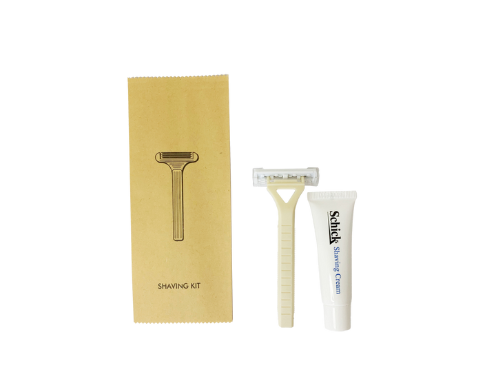 Kraft Paper Shaving Kit with Schick Shaving Cream – Box of 500
