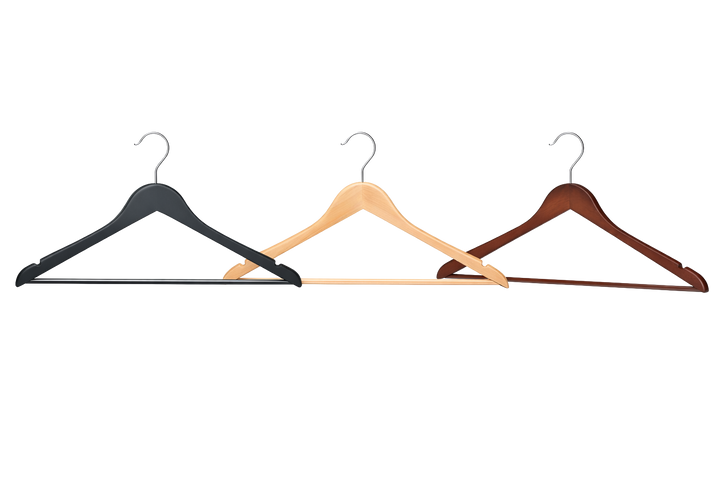 Hanger with Non Slip Bar – Black Color - 300pcs
