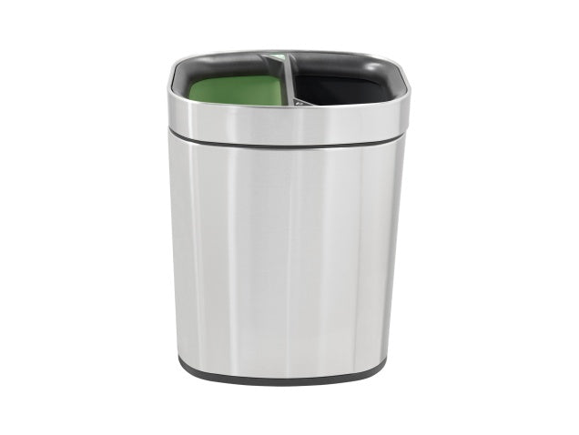 Recycling Bin –Dual - Corby Newport – Brushed Steel