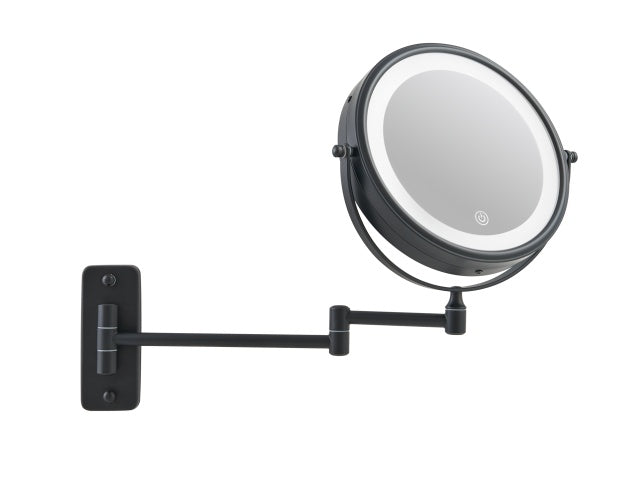 Winchester Wall Mounted Illuminating Mirror – Matt Black