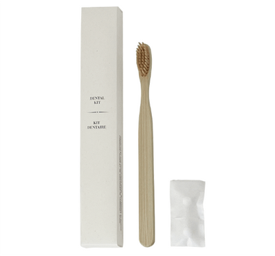 Dental Kit with Bamboo Straw in FSC Paper Box - Pre Cut - Suitality