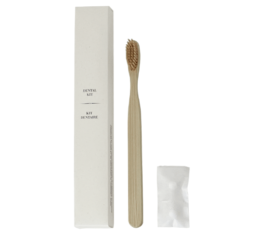 Dental Kit with Bamboo Straw in FSC Paper Box - Pre Cut - Suitality