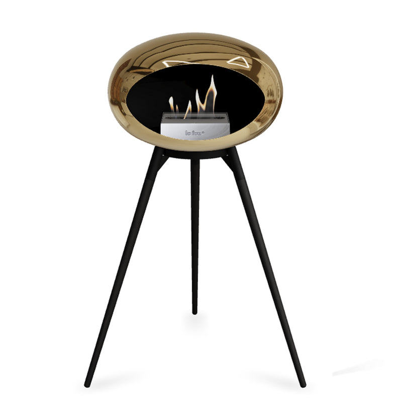 Le Feu Ground Wood High 79cm Chromed Gold/Black/Black