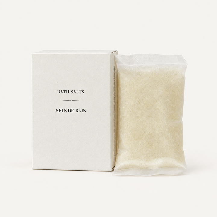 Luxury Bath Salts in Pre-Cut FSC Paper Box – 30g - 500pcs, studio photo