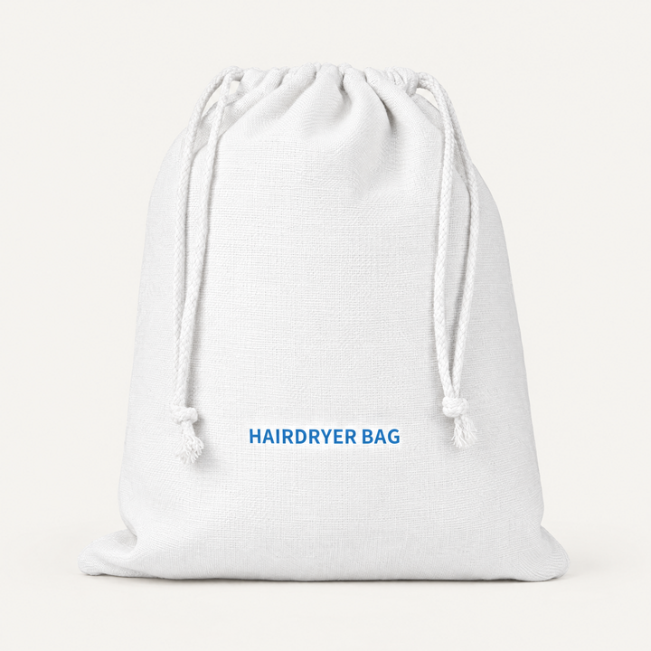 Hairdryer Bag – Premium Bamboo Storage Pouch, studio photo