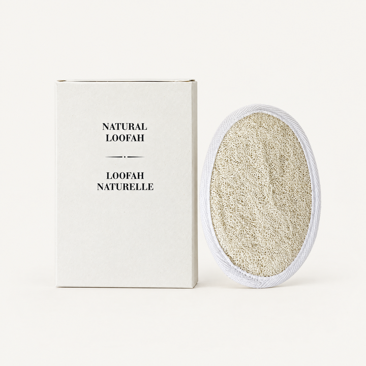 Loofah Pad in FSC Paper Box – 500pcs, studio photo