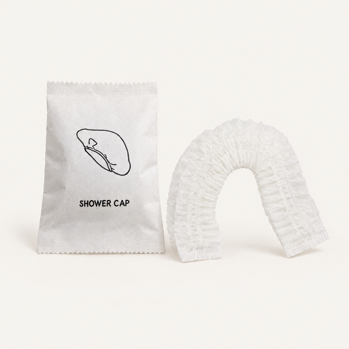 Shower Cap - White Kraft Paper Sachet - 1000pcs, studio photo