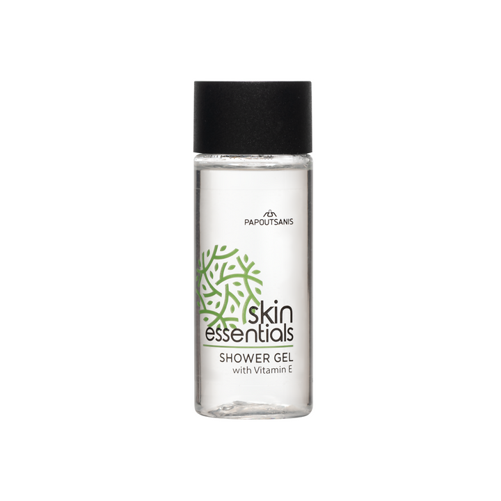 Skin Essentials shower gel 33ml guest size bottle, Papoutsanis