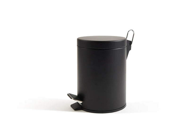 3 ltr Pedal Waste Bin Satin Black - Suitality