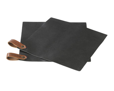 Pot Holder Leather - set of 2 Black - Suitality