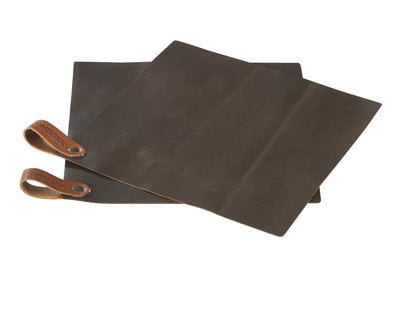 Pot Holder Leather - set of 2 Brown - Suitality